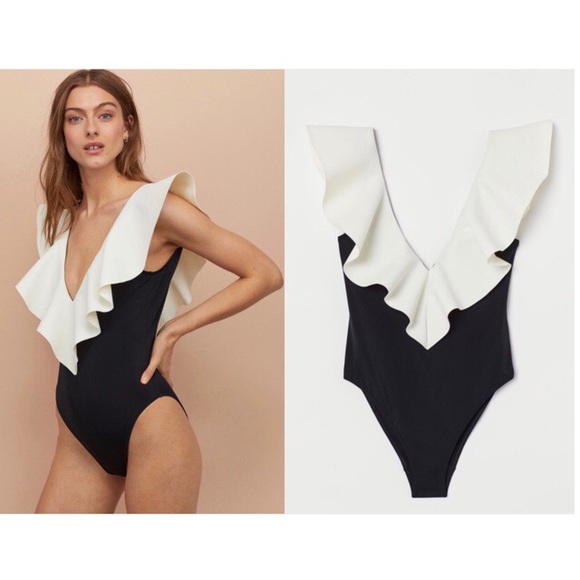 H&M Other - H&M Flounce-Trimmed One Piece Swimsuit